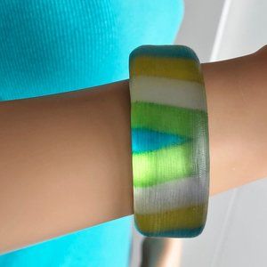 Striped Lucite Cuff